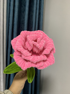 扭扭棒玫瑰花成品手工自制毛根加密加厚仿真花朵巨型diy材料包