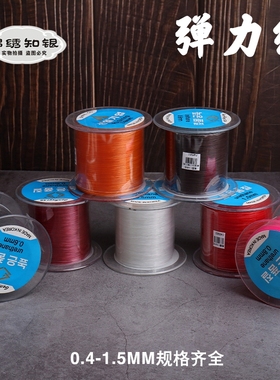 透明圆形弹力鱼丝手串水晶绳玛瑙串珠线佛珠线HGJK高圆 diy线材绳