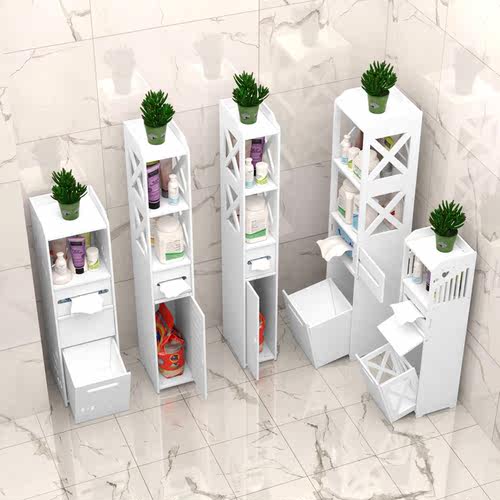 浴室夹缝置物架防水收纳柜卫生间