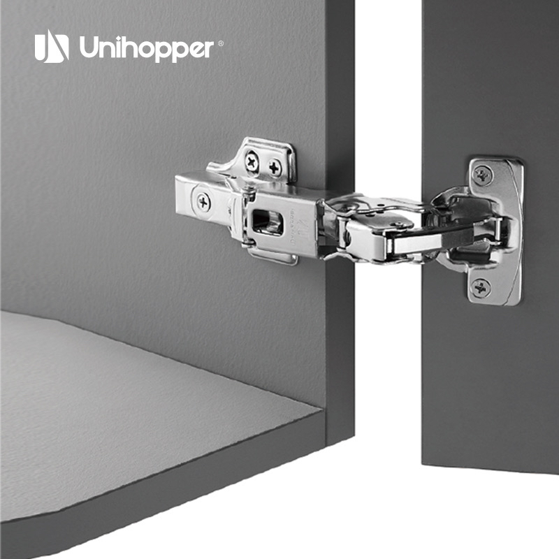 库博165度大角度铰链二段力快装缓冲阻尼橱衣柜合叶异型转角五金