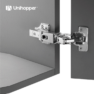 库博165度大角度铰链二段力快装 缓冲阻尼橱衣柜合叶异型转角五金