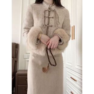 小香风套装女秋冬季小个子气质短外套半身裙子感小洋装两件套