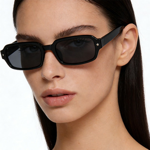 保罗雷朋官网新款 墨镜防紫 五角星星小框方形太阳镜女欧美跨境时尚