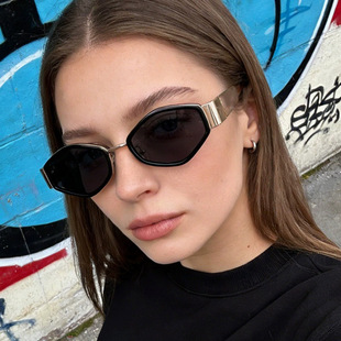 保罗雷朋官网2025新款 太阳镜金属双圈镜框菱形复古墨镜小框网红太