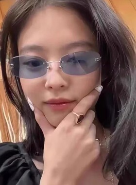 保罗雷朋官网Jennie同款冰蓝色无框墨镜2025夏季新款高级感辣妹风