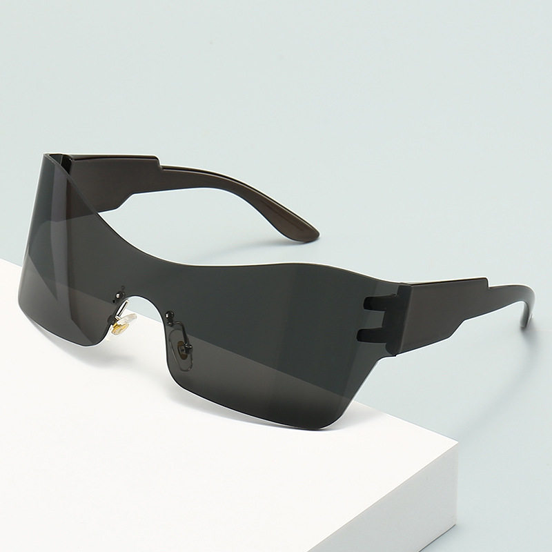 保罗雷朋官网跨境Y2K无框一体太阳镜户外运动骑行墨镜欧美sunglas