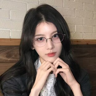 保罗雷朋官网韩系时尚 无框金丝边防蓝光平光镜女斯文败类商务 新款