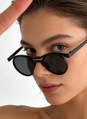 保罗雷朋官网新款个性太阳镜欧美糖果色眼镜百搭外星墨镜女黑色哑