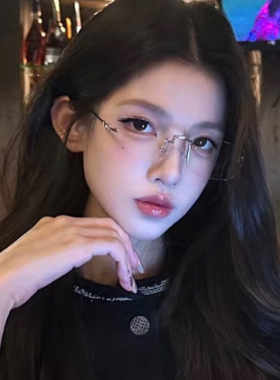 保罗雷朋官网抖音快手代发爆款近视眼镜无框防蓝光眼镜王一搏同款