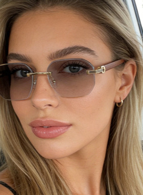 保罗雷朋官网2026春季新品太阳镜无框切边变色眼镜户外摆拍凹造型