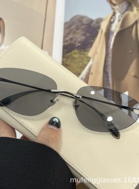 保罗雷朋官网网红同款个性轻奢ins风前卫无框墨镜太阳镜Y2K未来感