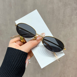 金属墨 时尚 保罗雷朋官网2025新款 太阳眼镜椭圆小框太阳镜欧美个性