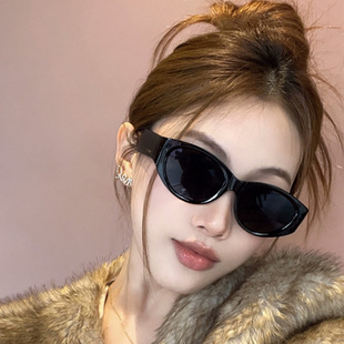保罗雷朋官网韩版 网红猫眼太阳镜女高级感素颜窄框墨镜可爱甜美风