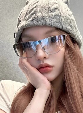 保罗雷朋官网jennie同款连体y2k水银色墨镜女款潮方圆脸显脸小高