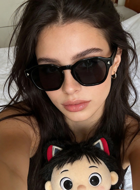 保罗雷朋官网墨镜男款2025新款痞帅复古蓝色眼镜多边形方框防紫外