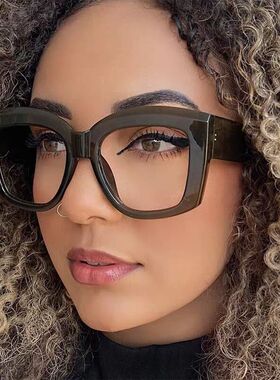 保罗雷朋官网欧美超大框女士防蓝光眼镜方形眼镜架高级感跨境眼镜