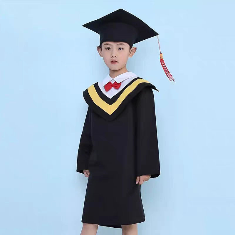儿童博士服幼儿园毕业礼服小学生毕业照学士服大学生演出服装男女