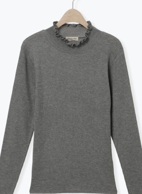 sm2套灰色木耳边针织打底 日现1件 125元截图拍一元链接