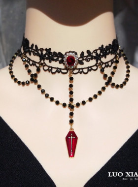 lolita洛丽塔暗黑哥特风蕾丝项链