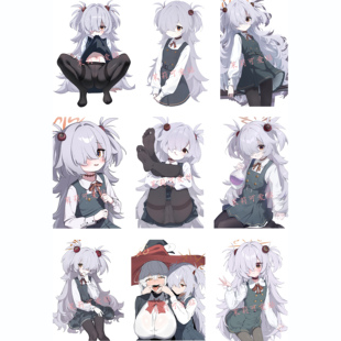 碧蓝蔚蓝档案板垣鹿江周边游戏二次元笔记本电脑手机行李箱贴纸