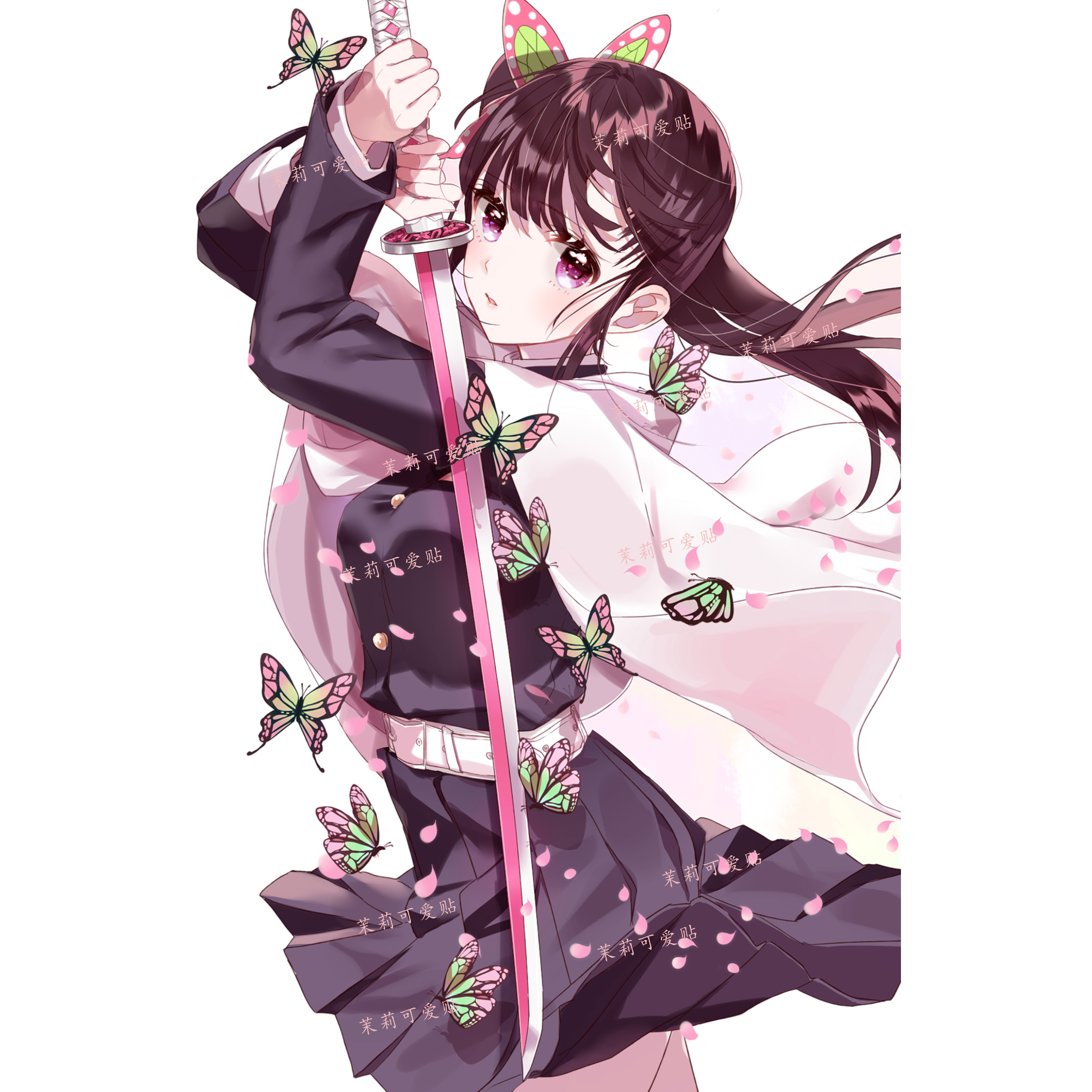 鬼灭之刃栗花落香奈乎动漫周边笔记本电脑汽车行李箱旅行箱贴纸