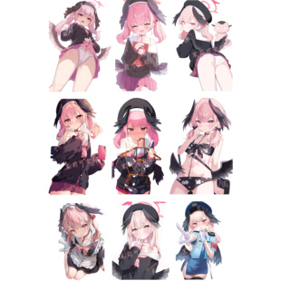 蔚蓝碧蓝档案下江小春周边二次元笔记本电脑手机行李箱旅行箱贴纸