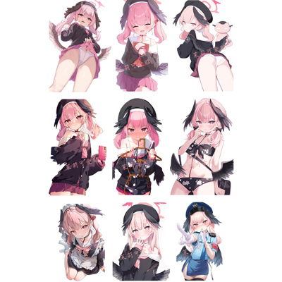 碧蓝档案下江小春电脑行李箱贴纸