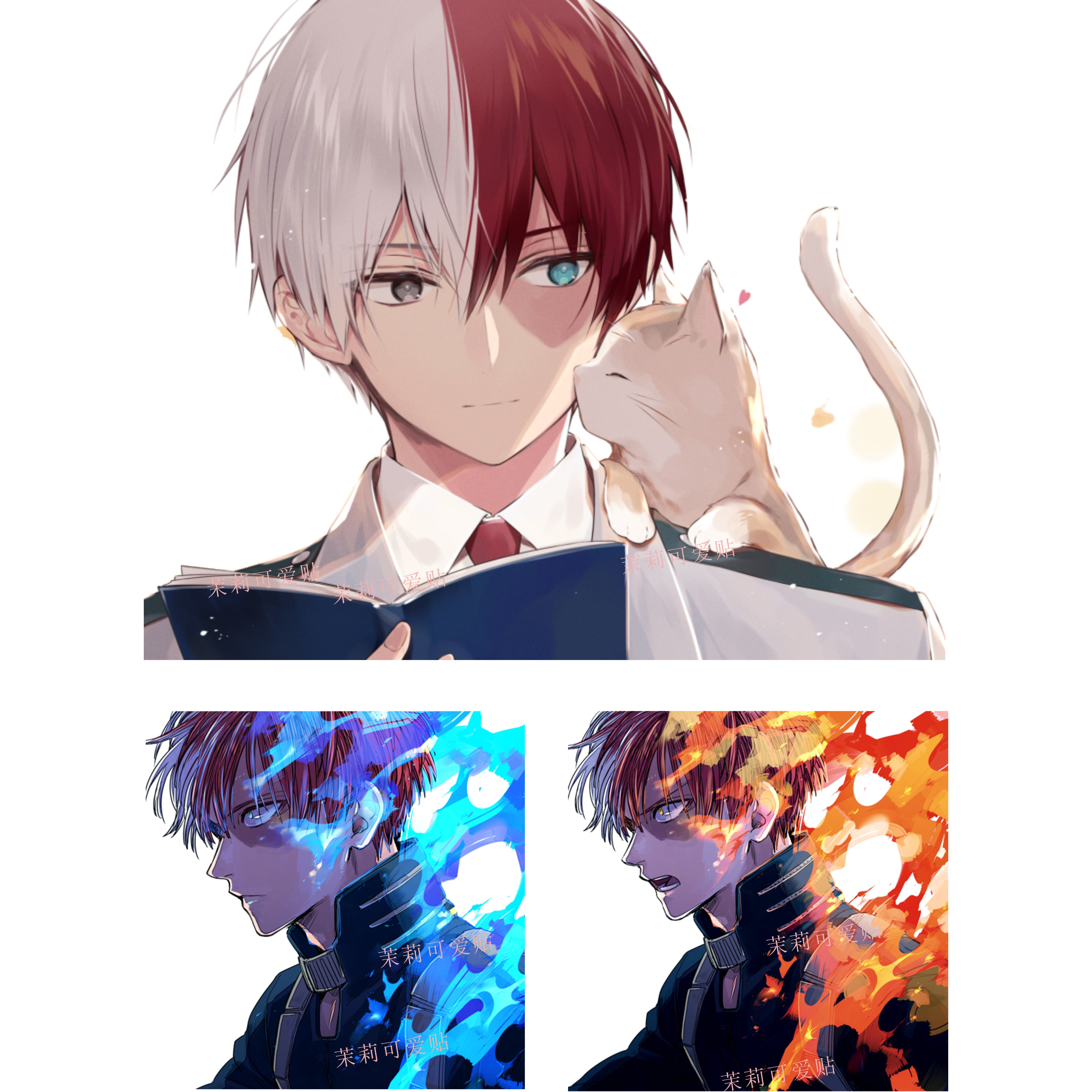 我的英雄学院轰焦冻笔记本电脑手机刮痕二次元行李箱旅行箱贴纸