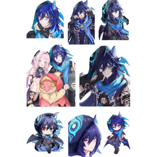 原神欧洛伦纳塔游戏周边笔记本电脑手机二次元行李箱旅行箱贴纸