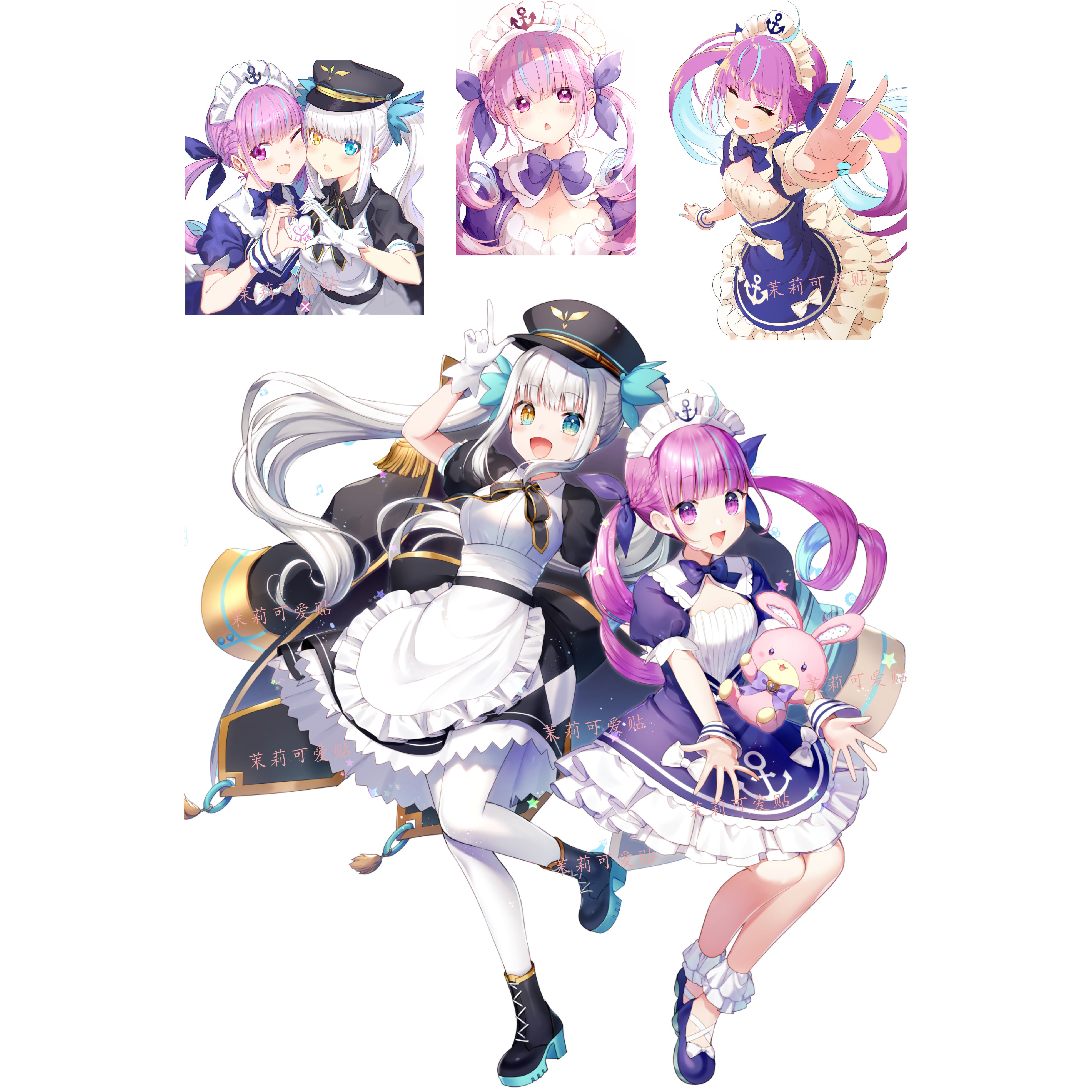 凑阿库娅hololive阿夸彩虹社神乐mea笔记本电脑行李箱旅行箱贴纸