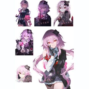 崩坏星穹铁道三月七长夜月周边二次元笔记本电脑手机行李箱贴纸