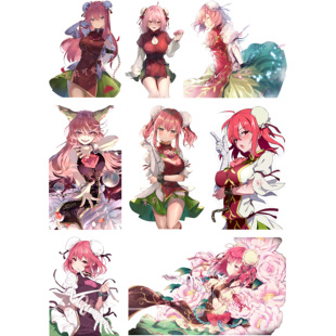 东方project茨木华扇茨歌仙周边二次元笔记本电脑手机行李箱贴纸