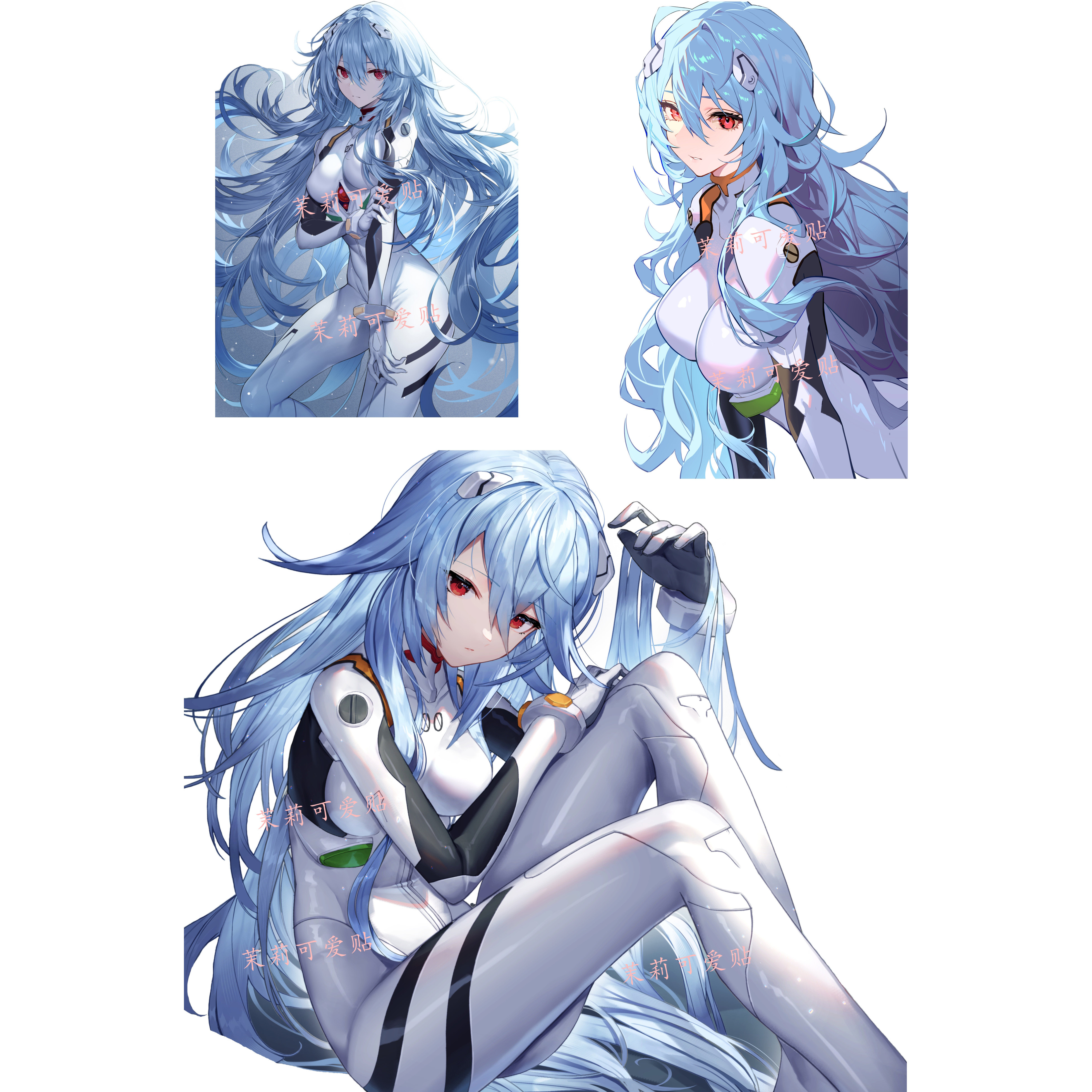 eva新世纪福音战士绫波丽长发笔记本电脑手机行李箱旅行箱贴纸