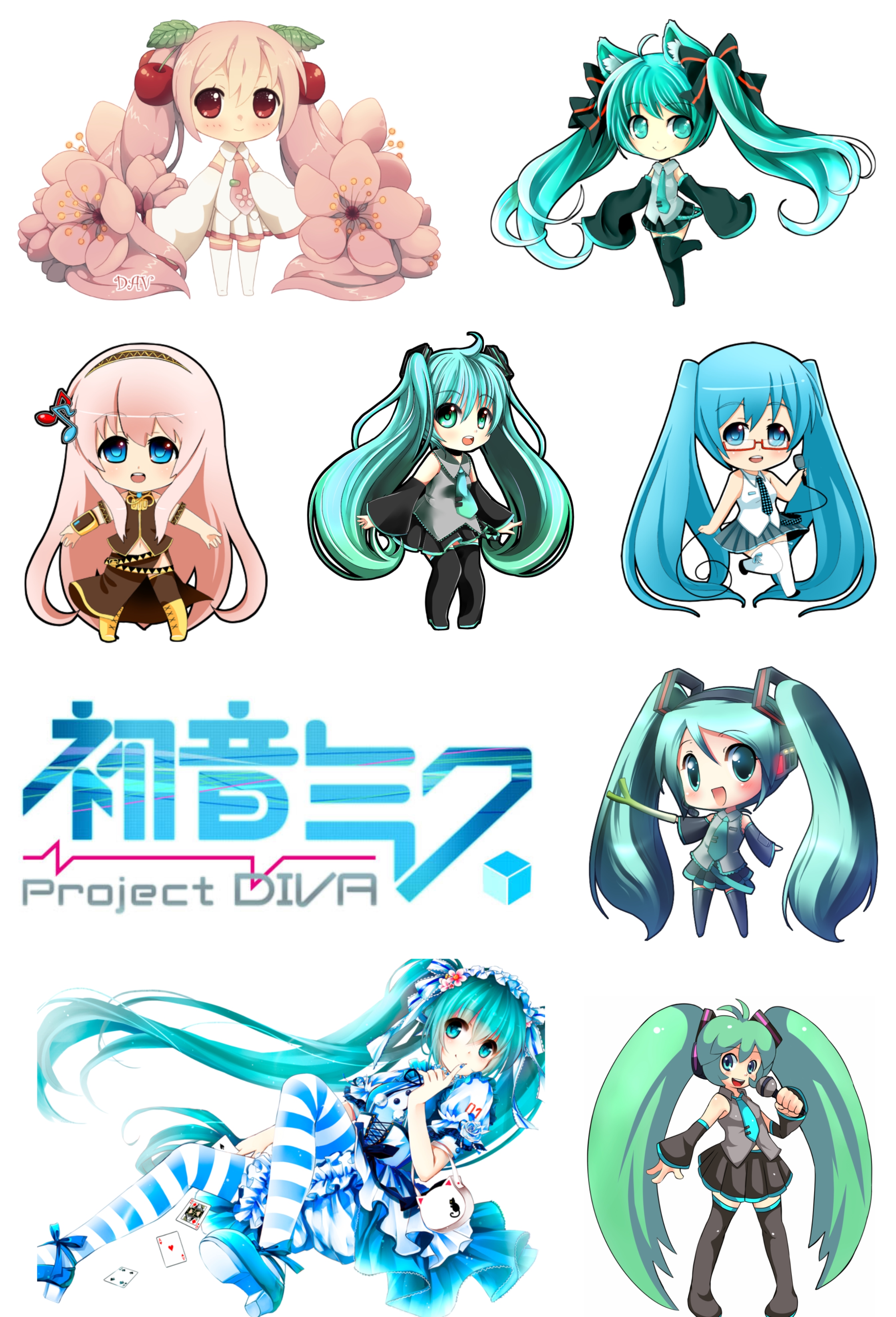 世界计划多彩舞台miku行李箱贴纸