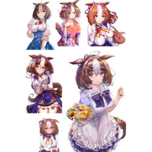 赛马娘名将怒涛二次元动漫笔记本电脑手机二次元行李箱旅行箱贴纸