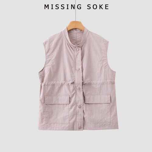 大码oversize工装宽松马甲女夏季