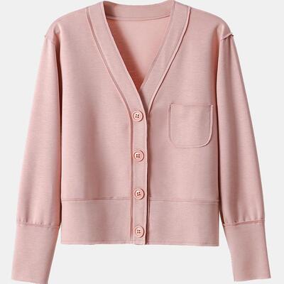 短款春季薄开衫外套女宽松