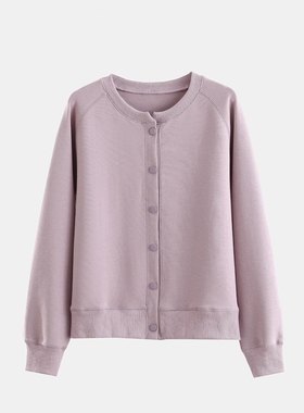 春季小个子短款 美式爆款棒球衫外套女 春秋圆领休闲开衫2025新款