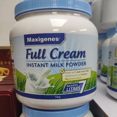 美可卓全脂奶粉1kg蓝胖子
