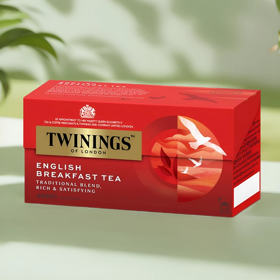 (4香港发货顺丰)TWININGS川宁英国早餐红茶25包袋泡冲茶叶包盒装