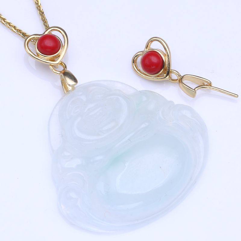 包邮斜孔吊坠扣夹扣 S925纯银扣连接扣 观音翡翠玉坠玉佛扣头银饰