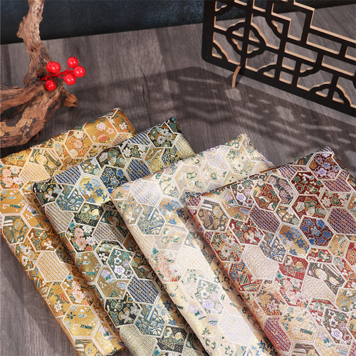 高档织锦缎织金提花布料西阵织布