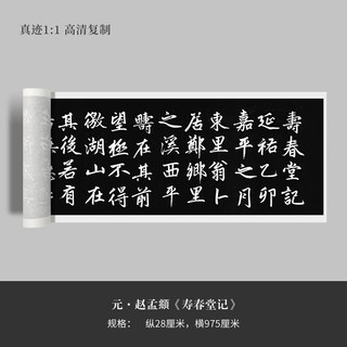 赵孟頫行楷《寿春堂记》书法真迹复制原大高清毛笔练字帖临摹