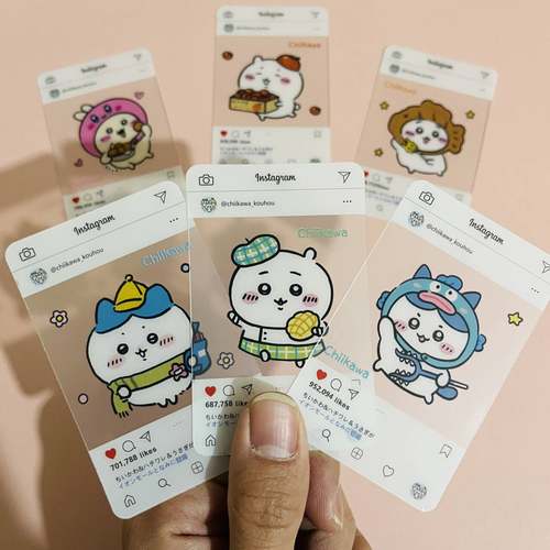 chiikawa吉伊卡哇pvc透卡 小八吉伊卡通动漫周边高清小卡片贺卡