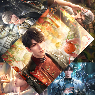 恋与深空新款海报秦彻黎深祁煜二次元动漫周边宿舍墙贴卧室大壁纸