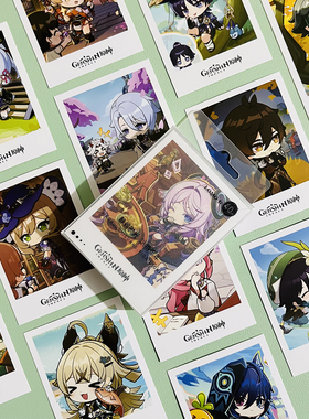 原神Q版精美lomo卡 芙宁娜胡桃散兵二次元动漫周边高清留言小卡片