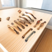 实木门简约家具锌合金镶玉石域堡古花小拉手欧式 门拉手咖啡古铜