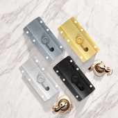 卧室推拉门门铝合金明装 通用型防盗门销闩锁 加厚粘贴式