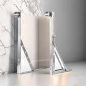 不锈钢阳台固定晒衣架侧装 折叠晾衣杆支撑架 三角外伸晾衣架固定式