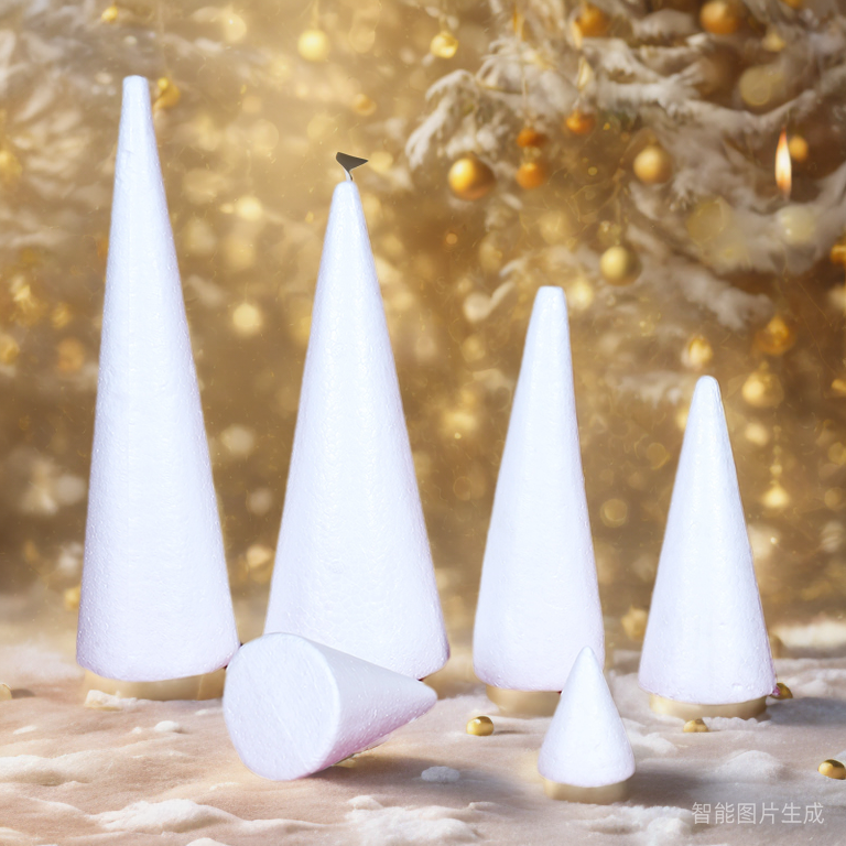 圣诞泡沫圆锥圣诞树装饰